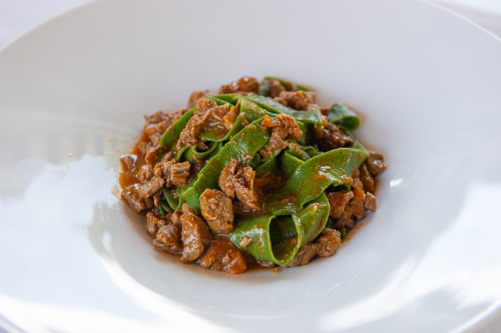 Recipe video for Green Tagliatelle with Beef Ragù